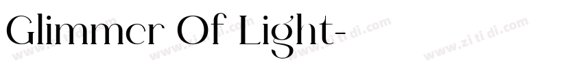 Glimmer Of Light字体转换